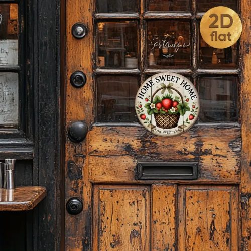 Vintage stílusú “Home Sweet Home” tábla – Epermintás  kerti dekoráció