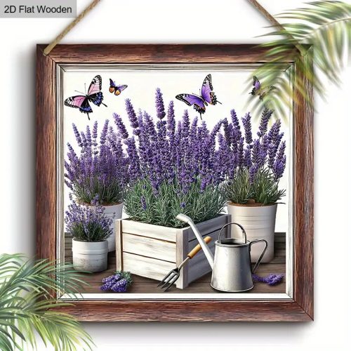 Rusztikus levendula fa falikép 