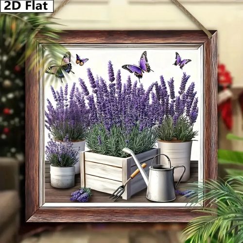 Rusztikus levendula fa falikép 