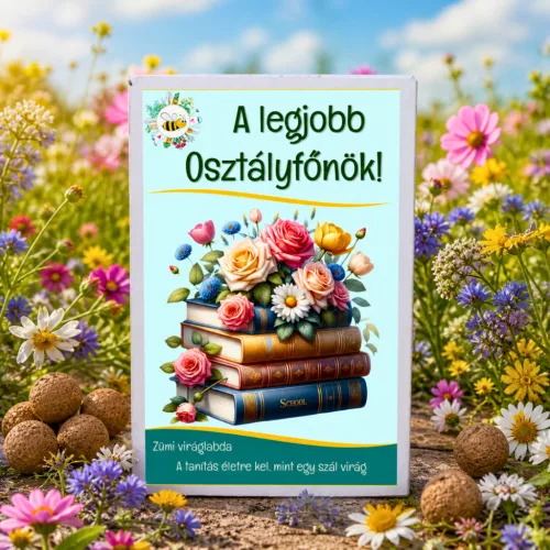 Ajándék osztályfőnöknek pedagógusnapra – Viráglabda „A legjobb Osztályfőnök” felirattal