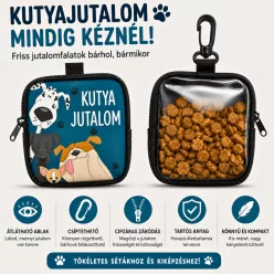   Kutyás jutalomfalat-tartó táska karabinerrel – praktikus ajándék kutyásoknak