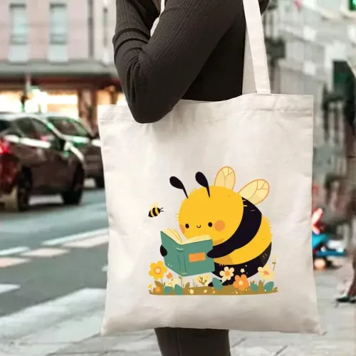 Stílusos Méhecskés Vászontáska