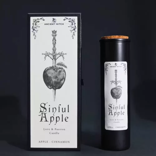 Almás fahéjas luxus illatgyertya vintage stílusú csomagolásban