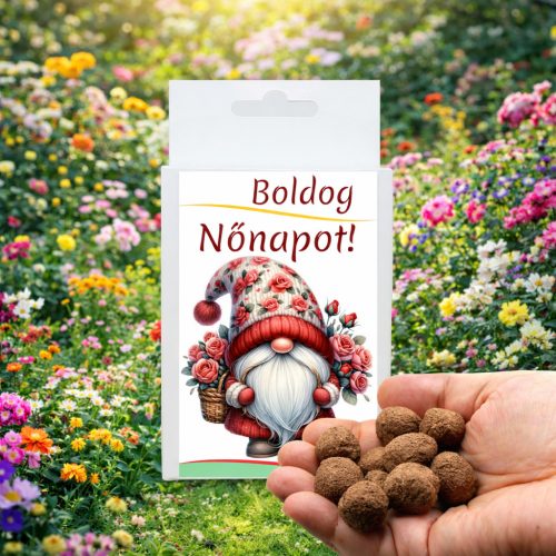 Egyedi Nőnapi ajándék – Viráglabda díszdobozban (6 db)