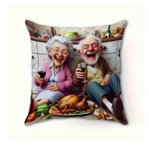 Poénos díszpárna nagyszülőknek - vidám és vicces ajándék ötlet nagymamának, nagypapának - Zümishop
