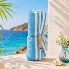 Kék pamut törölköző 100x180 cm - nagyméretű wellness és strand törölköző - Zümishop