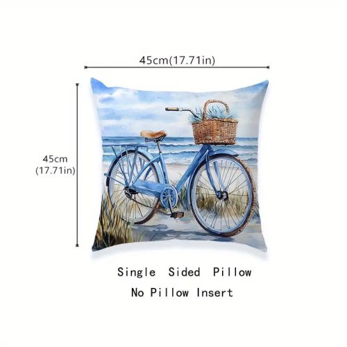 Nyári Tengerparti Hangulat – 4 db-os Dísz Párnahuzat Szett (45x45 cm)