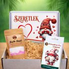 Szeretlek” kényeztető ajándékdoboz fürdősóval és szappannal