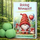 Wellness névnapi ajándék nőknek - 8 darabos Boldog Névnapot feliratos fürdőgolyó válogatás - Zümishop