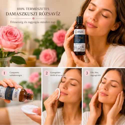Damaszkuszi Rózsavíz (Bolgár) 100ml - 100% Természetes Tonik Arca