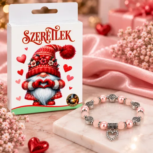 Szeretlek – Romantikus ajándékbox fürdőgolyóval, levendulás szappannal és szíves karkötővel