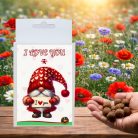 I LOVE YOU feliratos ajándékdoboz 6 db választható viráglabdával - romantikus ajándék - Zümishop