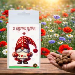 I LOVE YOU feliratos ajándékdoboz 6 db választható viráglabdával - romantikus ajándék - Zümishop