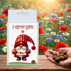 I LOVE YOU feliratos ajándékdoboz 6 db választható viráglabdával - romantikus ajándék - Zümishop