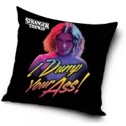 Stranger Things Dump Your Ass díszpárna - Eleven Jane mintás filmes ajándék - Zümishop