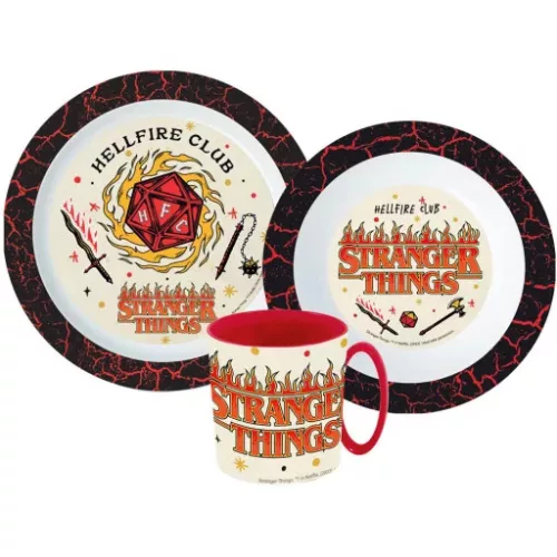 Stranger Things Upside Down étkészlet és 350 ml-es bögre - mikrózható műanyag szett - Zümishop