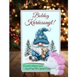   Karácsonyi feliratos doboz unikornis fürdőbombával-karácsonyi ajándék ötlet