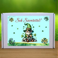 Valódi szerencsepatkó Sok szeretettel feliratos dobozban - egyedi ajándék születésnapra és névnapra - Zümishop