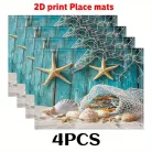 Nyári Tengerparti Hangulat – Asztali Alátétek, 4 db (30,48×45,72 cm