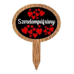   Vicces feliratú nagy  fatábla szobanövényekhez (Szerelempáfrány)