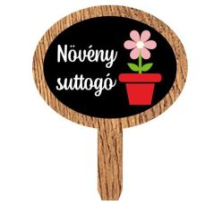   Vicces feliratú nagy fatábla szobanövényekhez {Növénysuttogó}