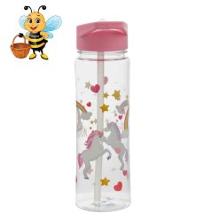 Unikornis kulacs 550ml - ütésálló BPA-mentes gyerek palack kislányoknak - Zümishop