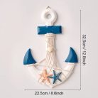 Tengeri fa horgony dekoráció kötéllel (32,5 cm)