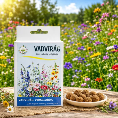 Vadvirág vetőmag viráglabda – színes vadvirágos kiskert egyszerűen