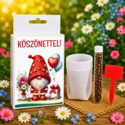 Köszönettel  Feliratos vetőmag ajándékdoboz