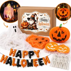 Halloweenes XXL dekorációs box – 6 részes Halloween dekorációs szett