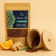 Bio szálas Rooibos tea gyömbérrel és naranccsal - 50g citromfüves teakeverék - Zümishop
