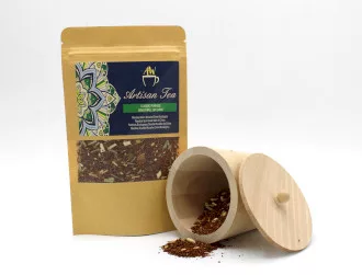 Bio szálas  Rooibos Tea , gyömbérrel, naranccsal ,és citromfűvel 50 gr