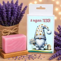Ajándék testvérnek – Levendulás kézműves szappan A legjobb Tesó díszdobozban