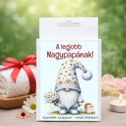   Legjobb Nagypapa  feliratos doboz  kézműves szappannal – Ajándék ötlet nagypapáknak