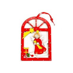 Piros fa dekor ablakdísz