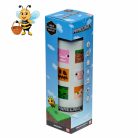 Minecraft karakterekkel (skinekkel) díszített rozsdamentes acél thermo kulacs digitális LED hőmérővel a kupakján – 450 ml-es hőtartó vizespalack – Zümishop