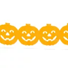 Halloween tök girland 3 m – Narancssárga papír függő dekoráció