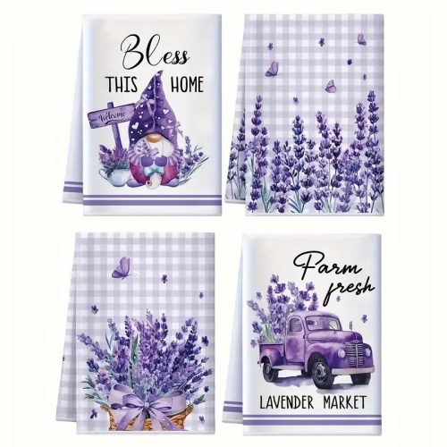 Ingyenes kiszállítás- 6 darabos Levendula Konyharuha Szett