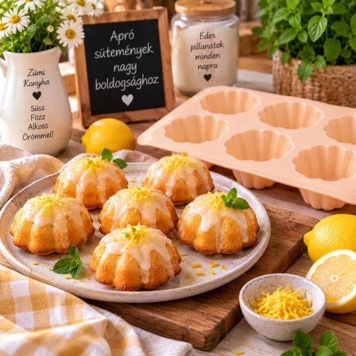 Szilikon muffinsütő forma – virág mintás, 6 adagos – 30 × 19 × 4,1 cm
