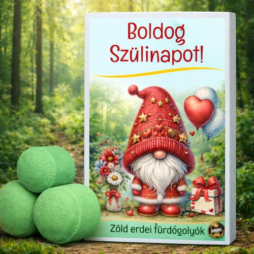 Születésnapi ajándék nőknek – Boldog születésnapot feliratos fürdőgolyó (8 db)