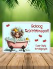 Feliratos eper illatú 8 db fürdőgolyó-Szülinaposnak-Születésnapi ajándék nőknek