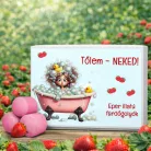 Tőlem Neked ajándékdoboz eperillatú fürdőgolyókkal - apró wellness ajándék nőknek - Zümishop