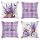 Provence-i Levendula – 4 db-os Dekoratív Párnahuzat Szett (45x45 cm)